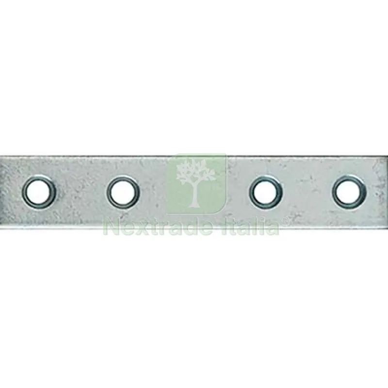 Lastrina 4 Fori Dritta Zincata S.MM 2,0 CF=PZ 100 CM 8X1,5 MM 80x15 — Piastre e angolari — rif. FERX.VIR4385018