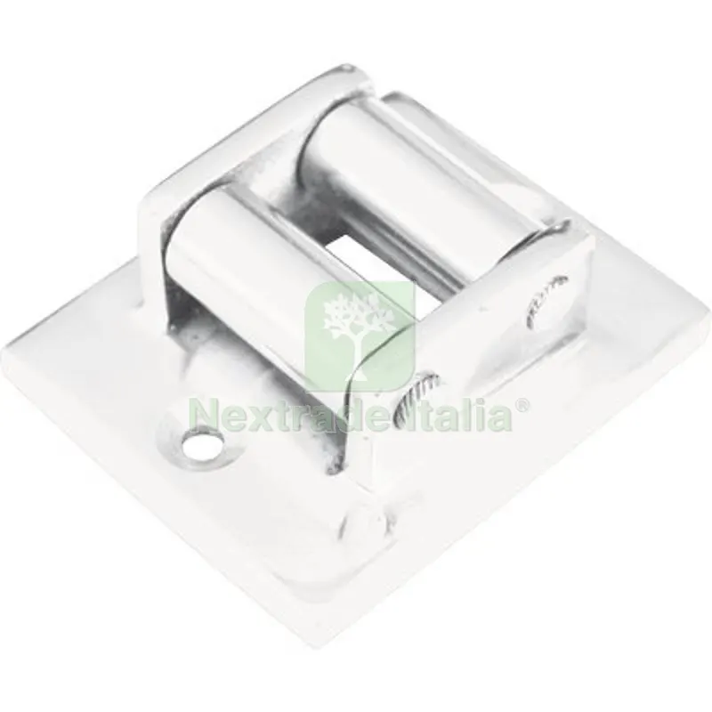 Guidacinghia a Rulli Fori Verticali Cottali Ottone Vern Bianco MM 45X60 Fin Bianca MM 60x45 — Ferramenta per legno e mobili — rif. FERX.VIR4386055