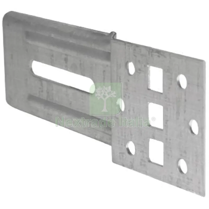 5PZ Staffa Supporto Motore 3 Fori x Rullo Avvolgibili a Squadra Zincato MM 165X47 — Ferramenta per legno e mobili — rif. FERX.VIR4386086