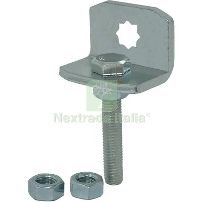 SUPPORTO ANGOLARE REGOLABILE X MOTORE APRIMATIC ACC ZINC + BULLONE + DADI M10 S.MM 10 MM 34X34X50 — Bulloni, dadi e rondelle — rif. FERX.VIR4386103