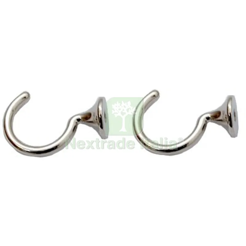 6CF GANCIO X TENDA ZAMA CROMO LUCIDO CF=PZ 2 MM 29 Fin Cromata — Casalinghi e organizzazione — rif. FERX.VIR4387618