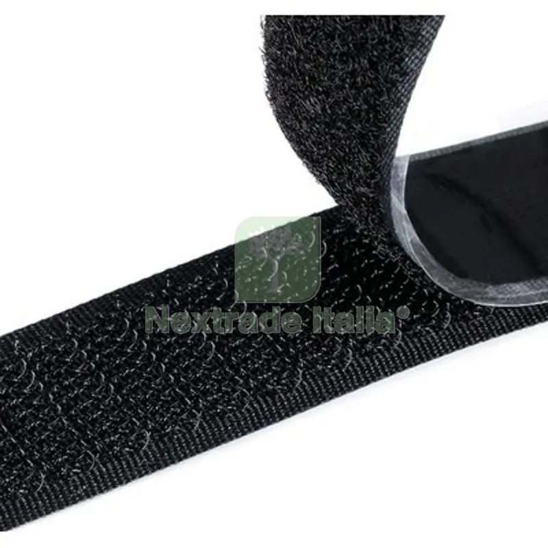 VELCROSO ADESIVO TENDA MASCHIO FEMMINA NERO H.CM 2 MT 25 Colore Nero — Tubi e raccordi — rif. FERX.VIR4387631
