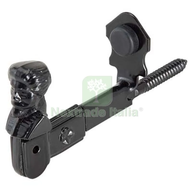5PZ NOTTOLA FERMAPERSIANE AD OMINO VERN NERA + FERMO S.MM 60 Fin Nera — Ferramenta per legno e mobili — rif. FERX.VIR4390000