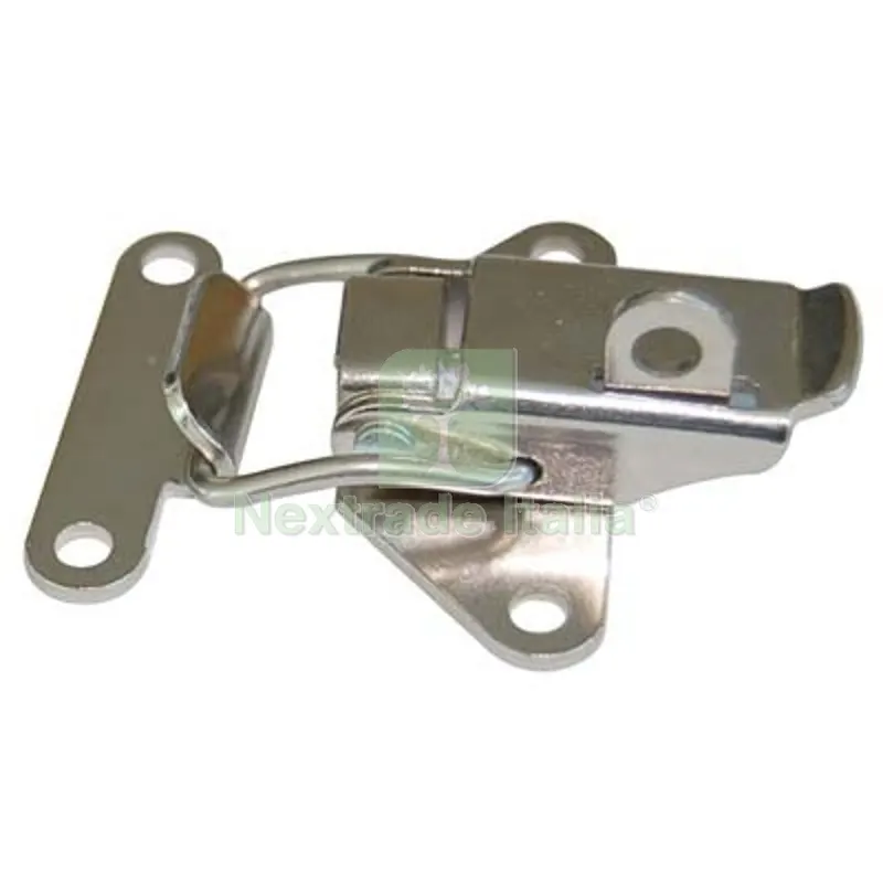 20PZ Chiusura a Leva Portalucchetto Acciaio Grezzo Nichelato + Incontro MM 52X33 — Lucchetti e catene — rif. FERX.VIR4391195