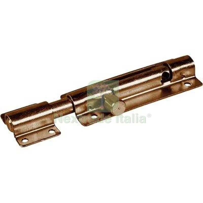 10PZ Catenaccio Portalucchetto Tondo Pesante 63 Ibfm Bronzato Piastra MM 40 CM 10/15 CM 15 Fin Bronzata — Lucchetti e catene — rif. FERX.VIR4391389