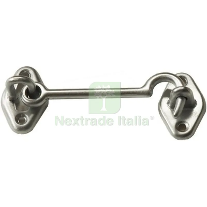 10PZ Fermapersiane a Gancio Ottone Cromo Satinato + Piastrina MM 80 Fin Cromopaca — Profili e angolari decorativi — rif. FERX.VIR4391412 10PZ Fermapersiane a Gancio Ottone Cromo Satinato + Piastrina MM 80 Fin Cromopaca — Profili e angolari decorativi — rif. FERX.VIR4391412
