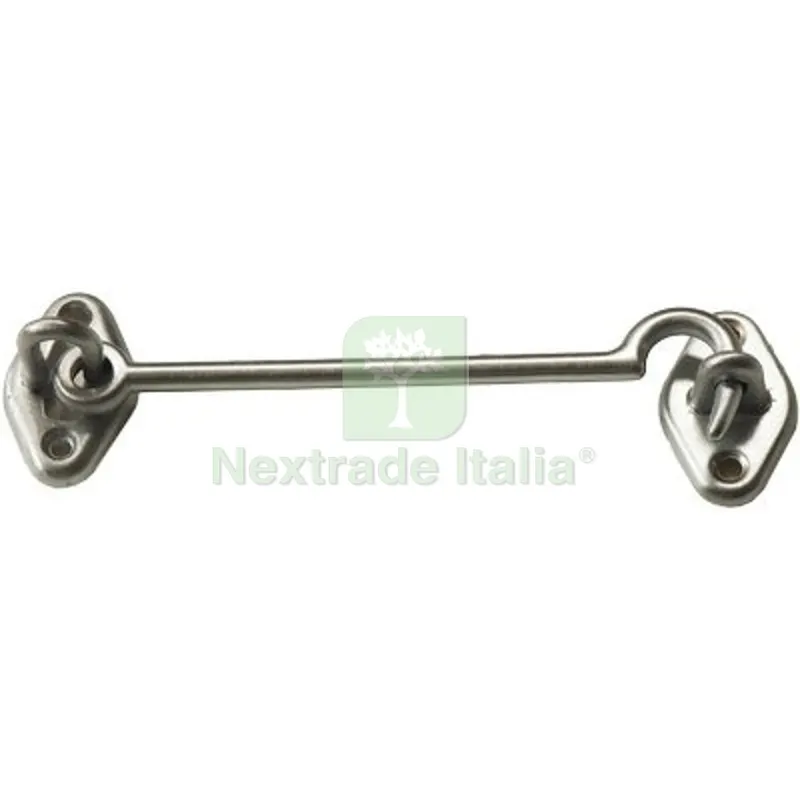 10PZ Fermapersiane a Gancio Ottone Cromo Satinato + Piastrina MM 120 Fin Cromopaca — Profili e angolari decorativi — rif. FERX.VIR4391414 10PZ Fermapersiane a Gancio Ottone Cromo Satinato + Piastrina MM 120 Fin Cromopaca — Profili e angolari decorativi — rif. FERX.VIR4391414