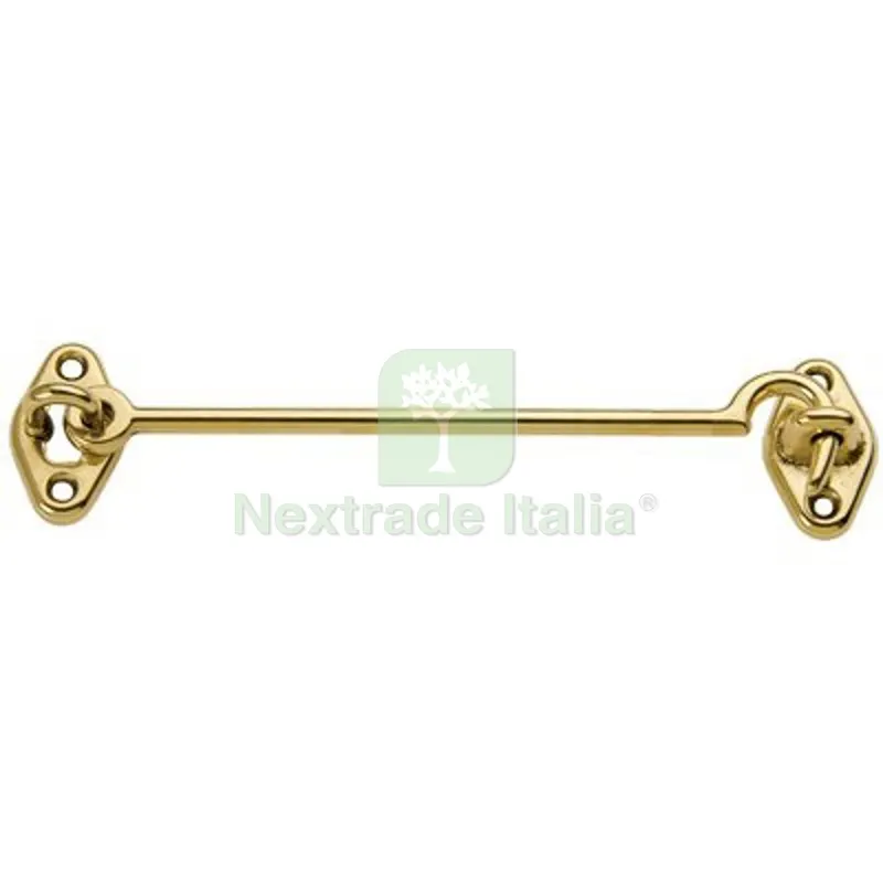 5PZ Fermapersiane a Gancio Ottone Lucido + Piastrina MM 160 Fin Ottonata — Piastre e angolari — rif. FERX.VIR4391416 5PZ Fermapersiane a Gancio Ottone Lucido + Piastrina MM 160 Fin Ottonata — Piastre e angolari — rif. FERX.VIR4391416