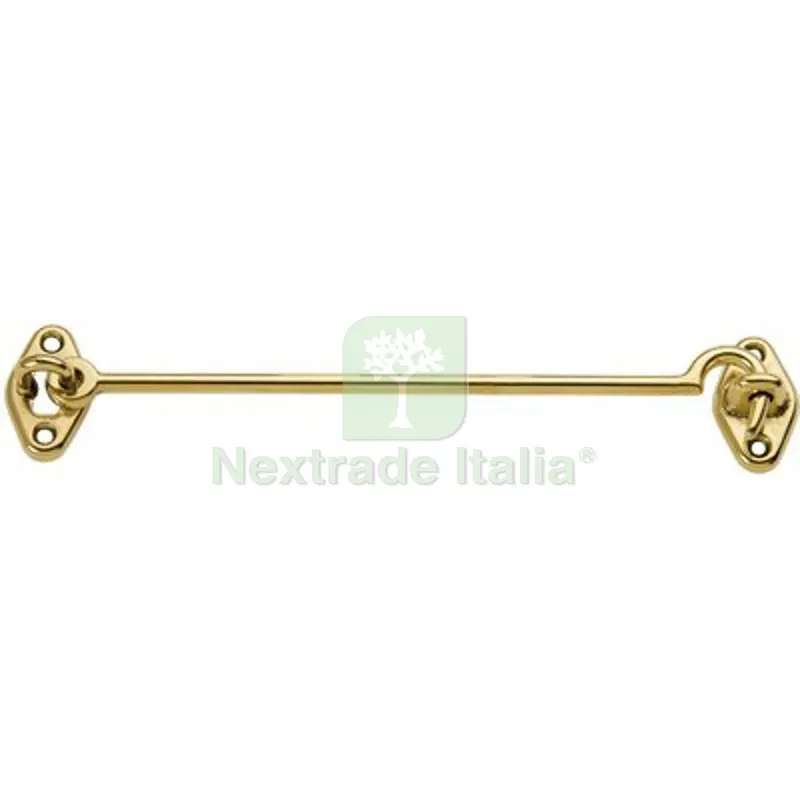 5PZ Fermapersiane a Gancio Ottone Lucido + Piastrina MM 200 Fin Ottonata — Piastre e angolari — rif. FERX.VIR4391417