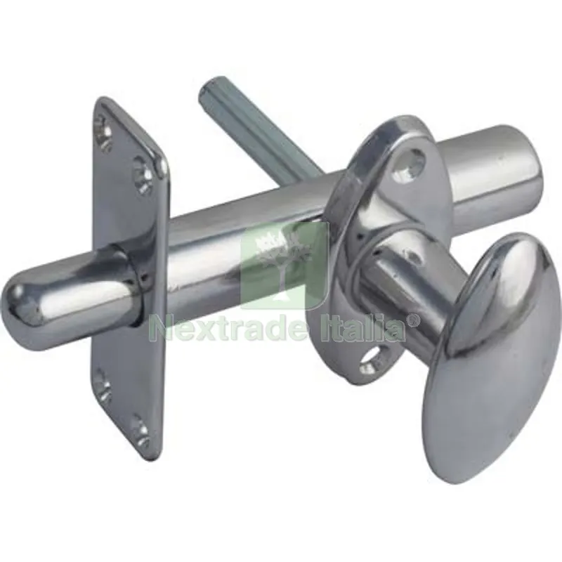 Paletto Notte Ottone Cromato MM 80+25X65 + Incontro MM 24X65 Fin Cromata — Serrature e cilindri — rif. FERX.VIR4391431