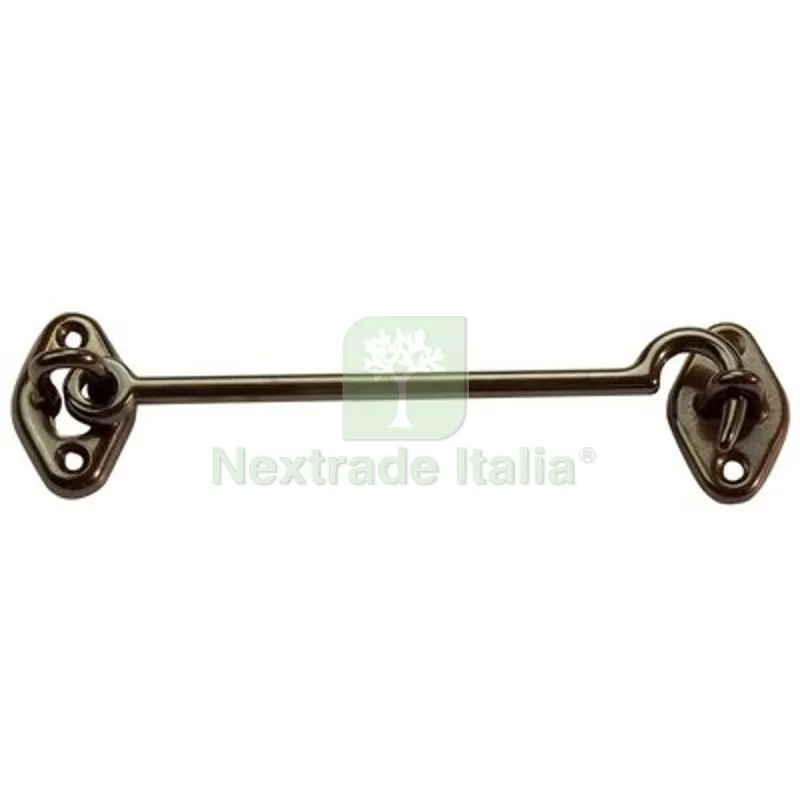5PZ FERMAPERSIANE A GANCIO OTTONE BRONZATO + PIASTRINA MM 120 Fin Bronzata — Piastre e angolari — rif. FERX.VIR4391448