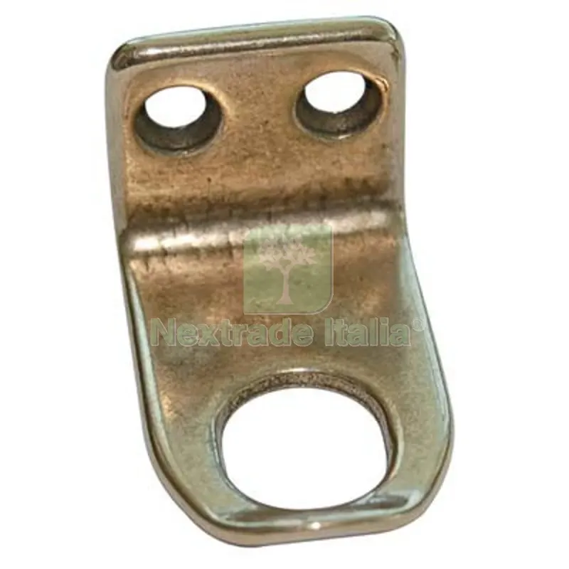 10PZ INCONTRO CRICCHETTO VASISTAS OTTONE LUCIDO MM 24X40 H.MM 22 Fin Ottonata — Cinghie e tiranti a cricchetto — rif. FERX.VIR4391486