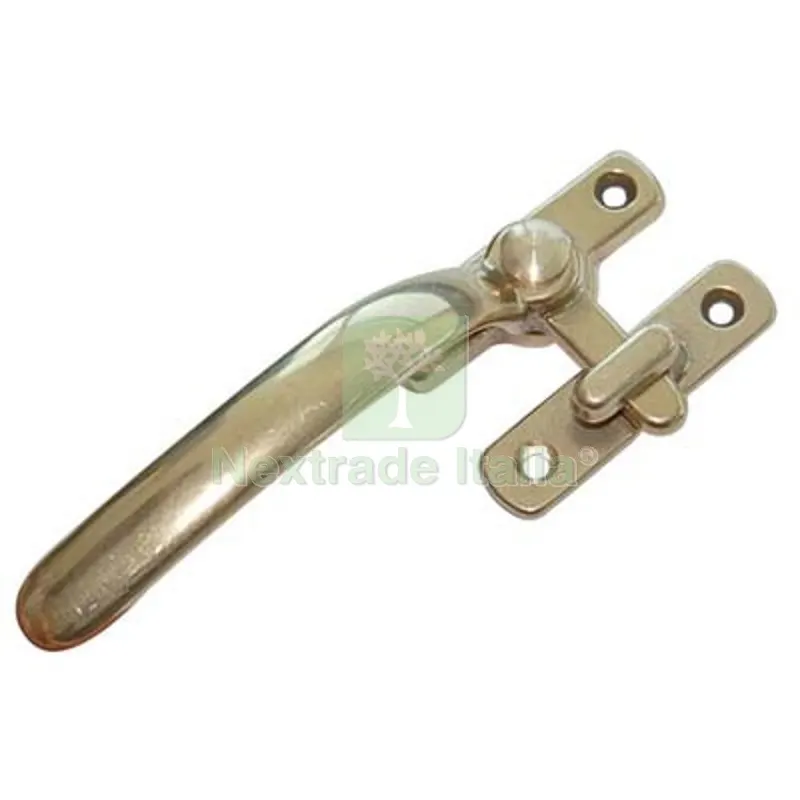 6PZ Maniglia Blocco Ottone x Serramenti MM 50X140 H.MM 18 + Incontro MM 62X15 H.MM 15 DX MN DX — Maniglie e pomelli — rif. FERX.VIR4391604