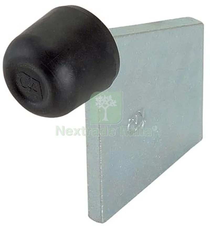 2PZ Arresto Fine Corsa Cancello a Saldare 381 Combi Zincato MM 105X110 Gomma D.MM 35 — Ferramenta porte e finestre — rif. FERX.VIR4392100 2PZ Arresto Fine Corsa Cancello a Saldare 381 Combi Zincato MM 105X110 Gomma D.MM 35 — Ferramenta porte e finestre — rif. FERX.VIR4392100