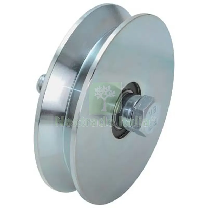 Ruota Cancello a Fissare Gola V 407 Combi Zincata + Doppio Cuscinetto MM 100 KG 410 — Ferramenta porte e finestre — rif. FERX.VIR4392375 Ruota Cancello a Fissare Gola V 407 Combi Zincata + Doppio Cuscinetto MM 100 KG 410 — Ferramenta porte e finestre — rif. FERX.VIR4392375