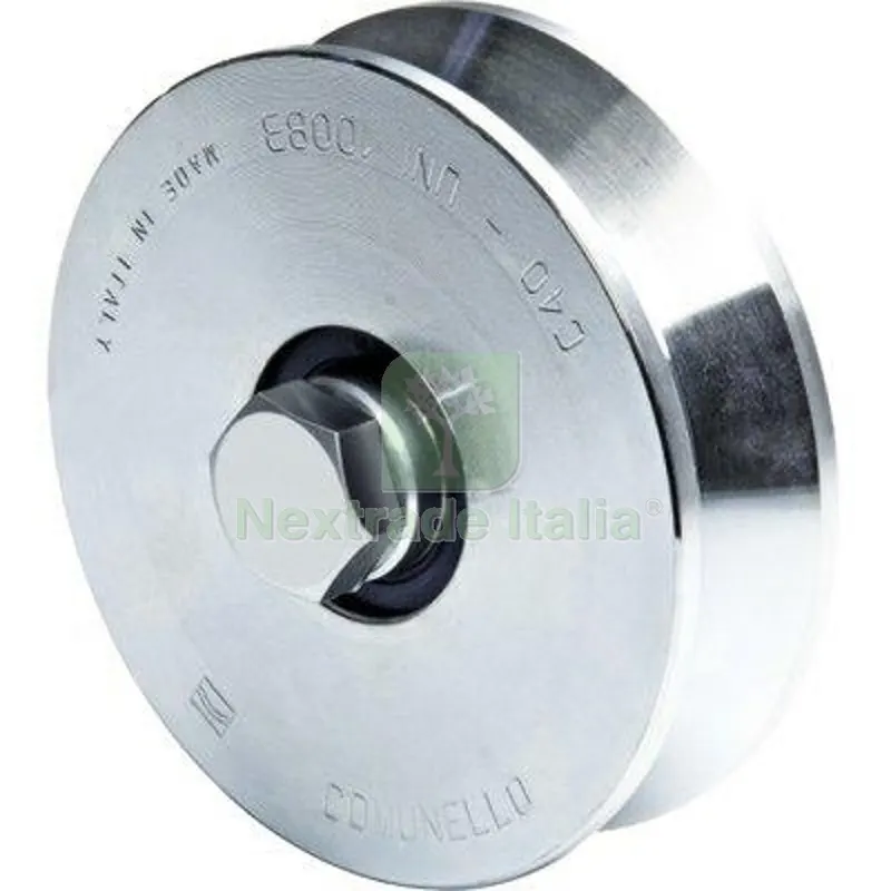 2PZ RUOTA CANCELLO A FISSARE GOLA V 305 COMUNELLO ZINCATA + DOPPIO CUSCINETTO MM 160 KG 575 — Ferramenta porte e finestre — rif. FERX.VIR4400200 2PZ RUOTA CANCELLO A FISSARE GOLA V 305 COMUNELLO ZINCATA + DOPPIO CUSCINETTO MM 160 KG 575 — Ferramenta porte e finestre — rif. FERX.VIR4400200