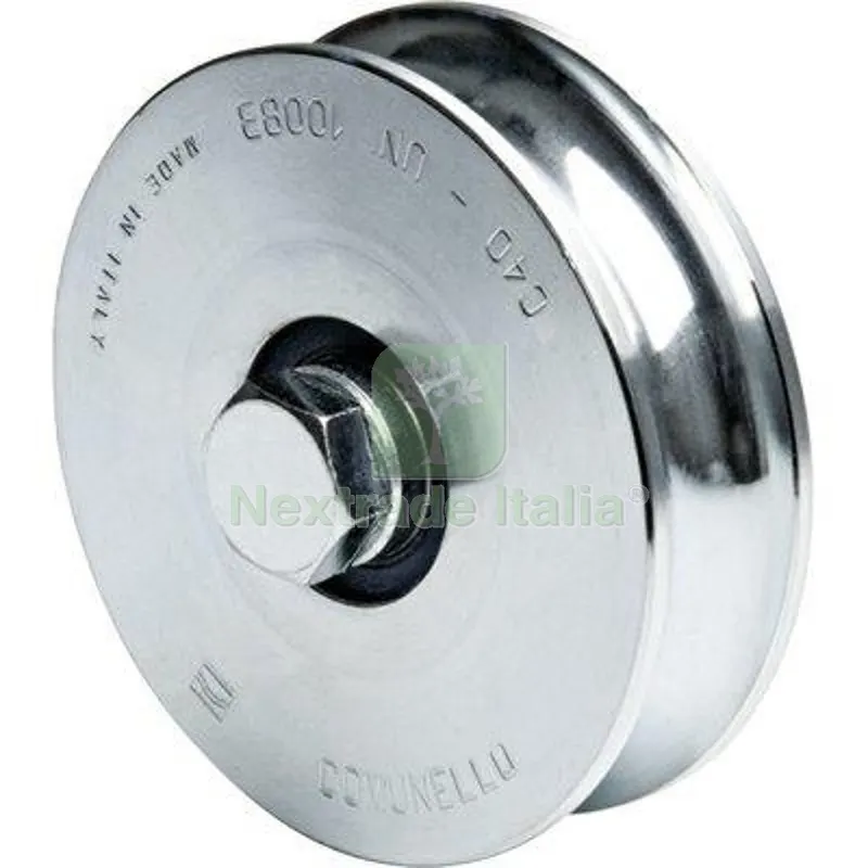 2PZ Ruota Cancello a Fissare Gola Tonda 315 Comunello Zincata + Doppio Cuscinetto Gola MM 16 MM 140 KG 550 — Ferramenta porte e finestre — rif. FERX.VIR4400218 2PZ Ruota Cancello a Fissare Gola Tonda 315 Comunello Zincata + Doppio Cuscinetto Gola MM 16 MM 140 KG 550 — Ferramenta porte e finestre — rif. FERX.VIR4400218