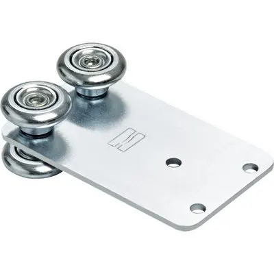 5PZ Carrello Scorrevole 54 Comunello Zincato 4 Ruote D.MM 24 + Staffa — Ferramenta porte e finestre — rif. FERX.VIR4400285