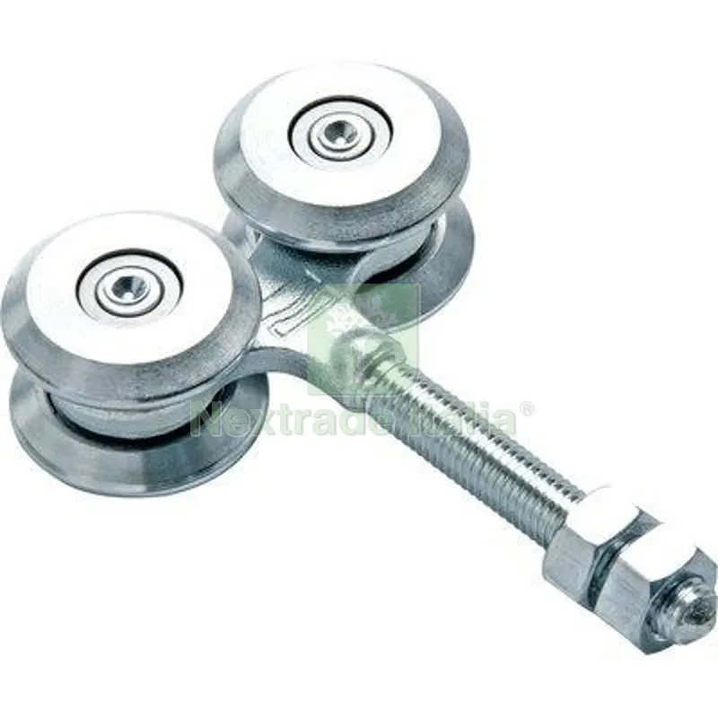 2PZ Carrello Scorrevole 4C Comunello Zincato 4 Ruote con Cuscinetto D.MM 44+PERNO 12 MA KG 280 — Ferramenta porte e finestre — rif. FERX.VIR4400288 2PZ Carrello Scorrevole 4C Comunello Zincato 4 Ruote con Cuscinetto D.MM 44+PERNO 12 MA KG 280 — Ferramenta porte e finestre — rif. FERX.VIR4400288
