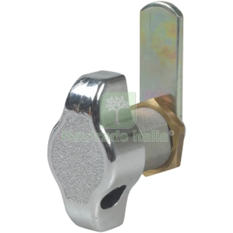 5PZ Serratura + Pomo Lucchettabile Leva Dritta 153 Acciaio Cromato F.MM 18,6 L.MM 20 Ø Mm 18,5 — Serrature e cilindri — rif. FERX.VIR4440046
