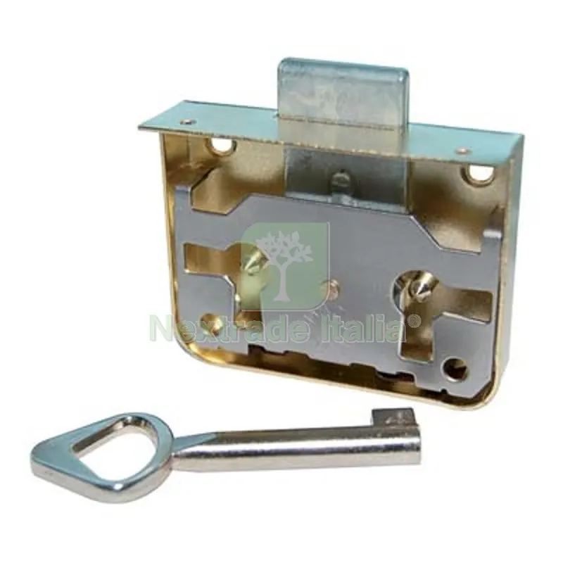 5PZ Serratura x Mobili AD Applicare Acciaio D.OTTONATO 1 Leva +CHIAVE Ambidx E.MM 15 — Serrature e cilindri — rif. FERX.VIR4440130 5PZ Serratura x Mobili AD Applicare Acciaio D.OTTONATO 1 Leva +CHIAVE Ambidx E.MM 15 — Serrature e cilindri — rif. FERX.VIR4440130