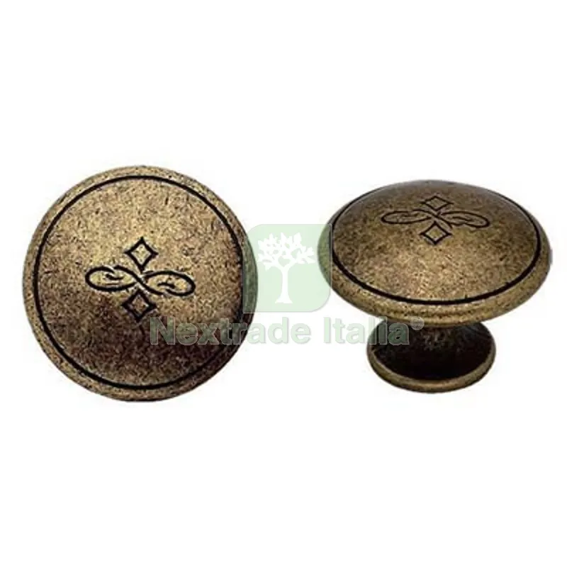 10PZ Pomolo Zama Florence MG624 Metalstyle Ottone Anticato MM 30X22 — Maniglie e pomelli — rif. FERX.VIR4440676