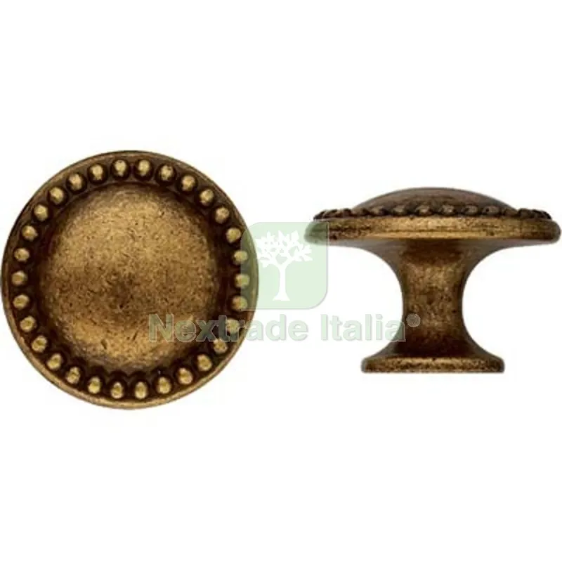 10PZ Pomolo Zama Florence MG650 Metalstyle Ottone Anticato MM 30 — Maniglie e pomelli — rif. FERX.VIR4440678
