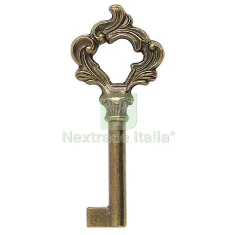 10PZ CHIAVE MOBILI H/1001 ZAMA OTTONE LUCIDO MM 70 Fin Ottonata — Ferramenta per legno e mobili — rif. FERX.VIR4440820