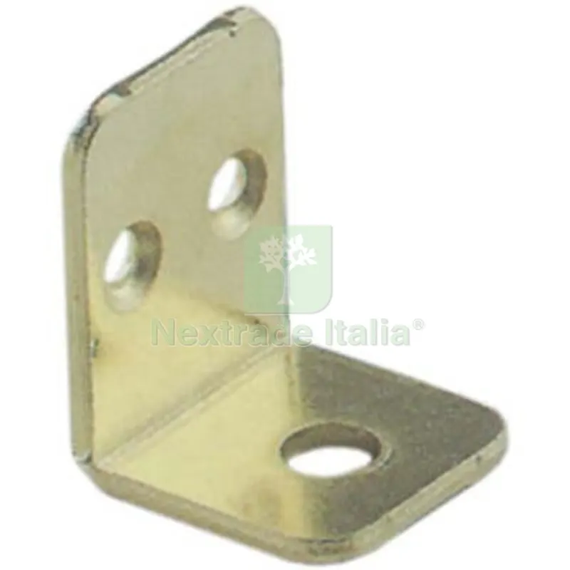 100PZ Mensolina Reggipiano a Squadra Bordo Quadro Acciaio Ottonato MM 22X28 Fin Ottonata — Ferramenta per legno e mobili — rif. FERX.VIR4442000