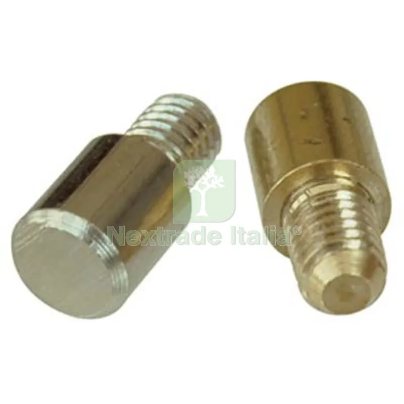 500PZ Mensolina Reggipiano Tonda Tornita Ottone Lucido MM 7X8 + Perno M5 Fin Ottonata — Ferramenta per legno e mobili — rif. FERX.VIR4442061 500PZ Mensolina Reggipiano Tonda Tornita Ottone Lucido MM 7X8 + Perno M5 Fin Ottonata — Ferramenta per legno e mobili — rif. FERX.VIR4442061