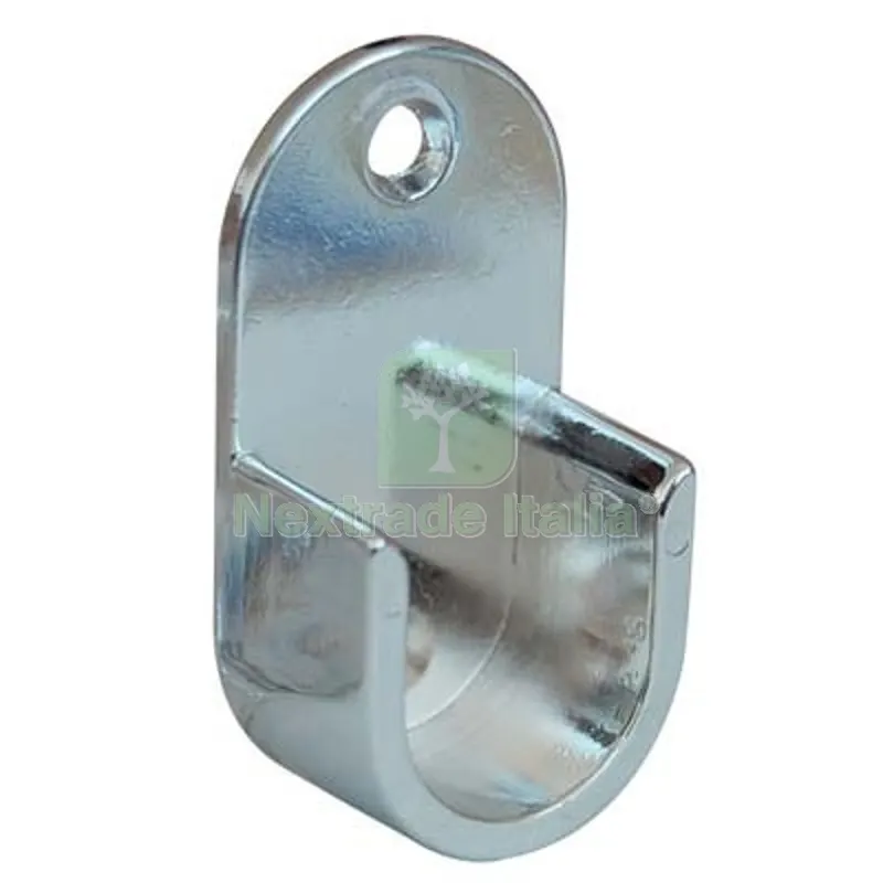 10PZ Reggitubo Armadio Tondo Laterale Zama Cromato Tubo MM 18 Fin Cromata — Arredo — rif. FERX.VIR4443021