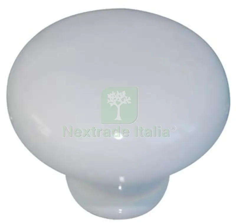10PZ Pomolo Ceramica Metalstyle MM 30X25 Fondo Bianco Neutro Fin Bianca — Maniglie e pomelli — rif. FERX.VIR4444501 10PZ Pomolo Ceramica Metalstyle MM 30X25 Fondo Bianco Neutro Fin Bianca — Maniglie e pomelli — rif. FERX.VIR4444501