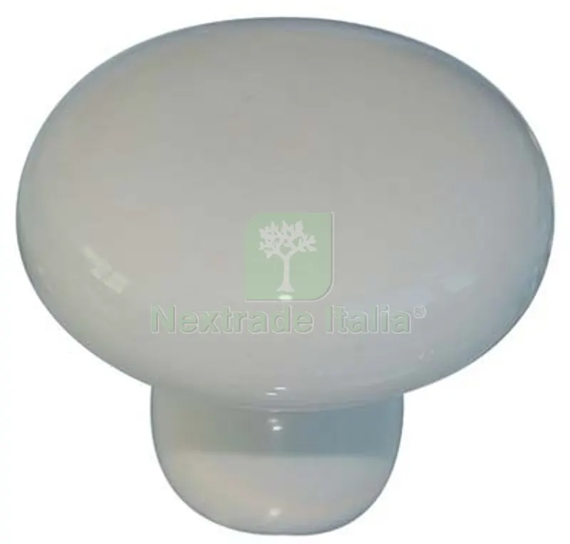 10PZ Pomolo Ceramica Metalstyle MM 30X25 Fondo Avorio Neutro Fin Avorio — Maniglie e pomelli — rif. FERX.VIR4444502