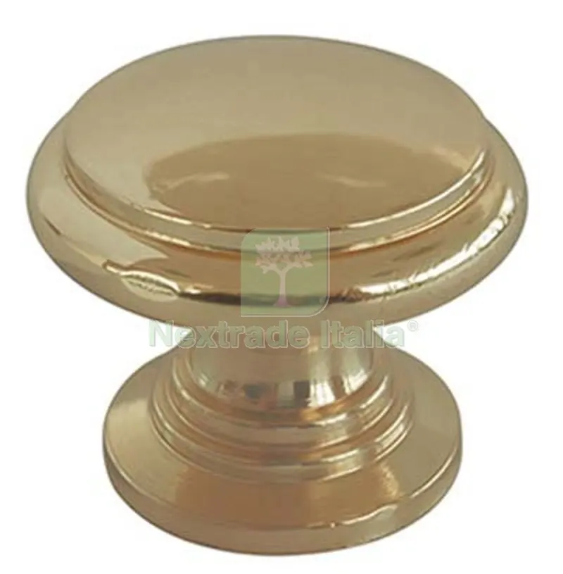 5PZ Pomolo Ottone Tornito Testa Piana Lucido MM 25X19 Fin Ottonata — Maniglie e pomelli — rif. FERX.VIR4444591 5PZ Pomolo Ottone Tornito Testa Piana Lucido MM 25X19 Fin Ottonata — Maniglie e pomelli — rif. FERX.VIR4444591
