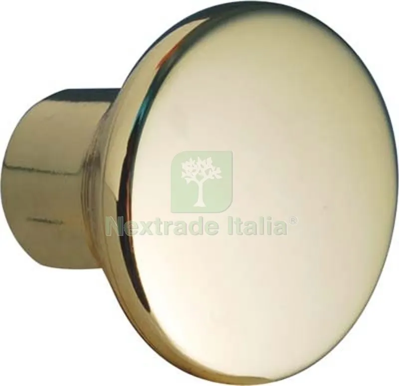 10PZ Pomolo Zama Sfera Piana 2401 Metalstyle Ottone Lucido MM 24X24 Fin Ottonata — Maniglie e pomelli — rif. FERX.VIR4444607