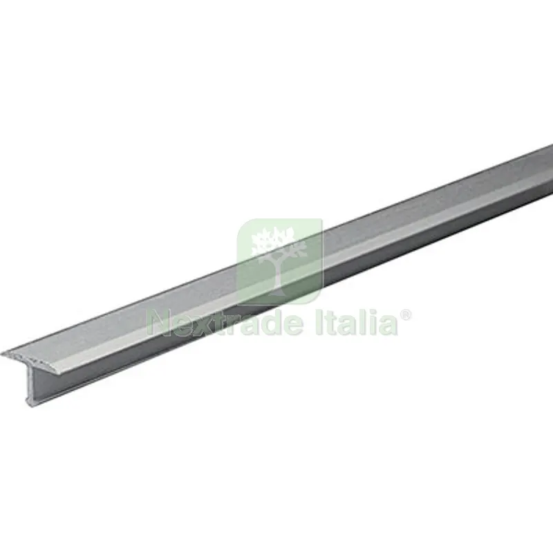 5PZ Piaggia Pavimento a TEE Arcansas Allum Argento MM 14X9 L.CM 90 Fin Cromopaca — Profili e angolari decorativi — rif. FERX.VIR4448015