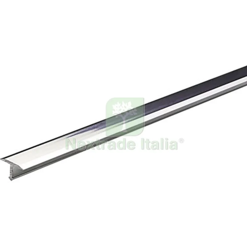 5PZ Piaggia Pavimento a TEE Arcansas Allum Argento LUX MM 14X9 L.CM 90 Fin Cromata — Profili e angolari decorativi — rif. FERX.VIR4448016 5PZ Piaggia Pavimento a TEE Arcansas Allum Argento LUX MM 14X9 L.CM 90 Fin Cromata — Profili e angolari decorativi — rif. FERX.VIR4448016
