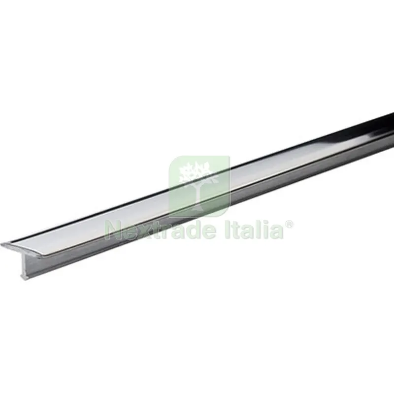 5PZ Piaggia Pavimento a TEE Arcansas Aisi 430 Lucido MM 14X9 L.CM 90 Fin Inox — Profili e angolari decorativi — rif. FERX.VIR4448017 5PZ Piaggia Pavimento a TEE Arcansas Aisi 430 Lucido MM 14X9 L.CM 90 Fin Inox — Profili e angolari decorativi — rif. FERX.VIR4448017