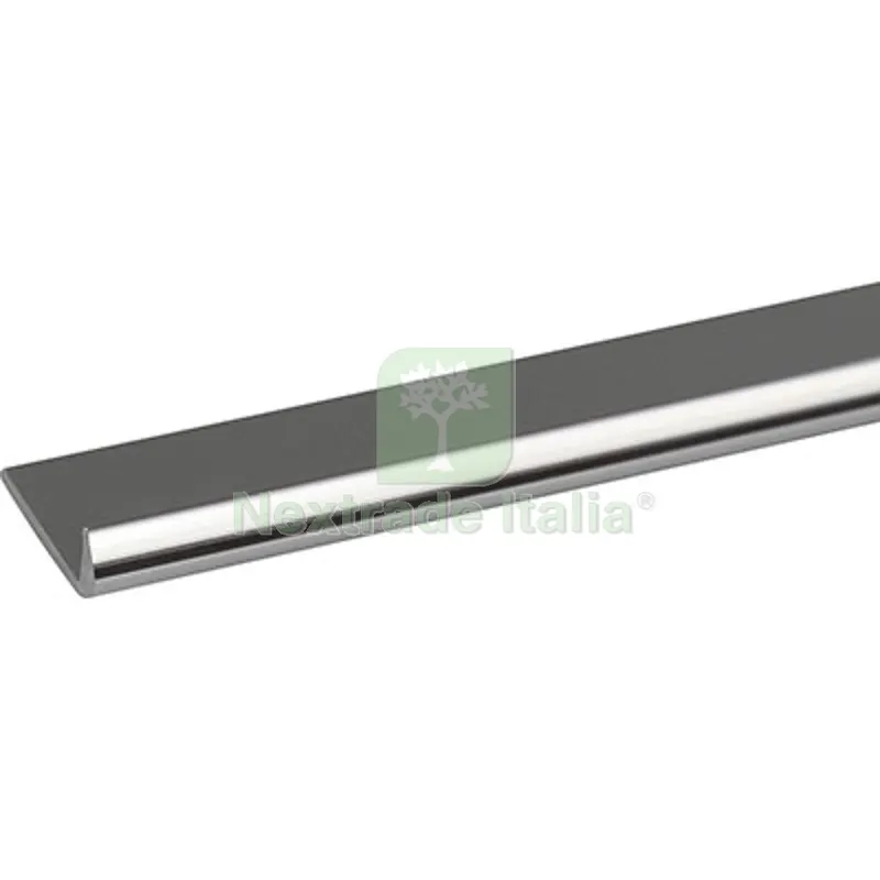 5PZ Profilo Unghietta Arcansas Allum Argento LUX S.MM 1,0 MM 18 H.CM 200 Fin Cromata MM 18x1 MT 2 — Profili e angolari decorativi — rif. FERX.VIR4448292