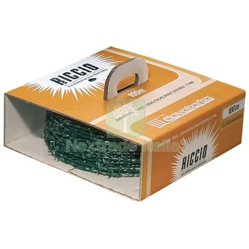 Filo Spinato Plasticato Riccio Cavatorta MM 1,7/2,1 L.MT 100 Ø Mm 2,1 — Reti e recinzioni — rif. FERX.VIR5130510
