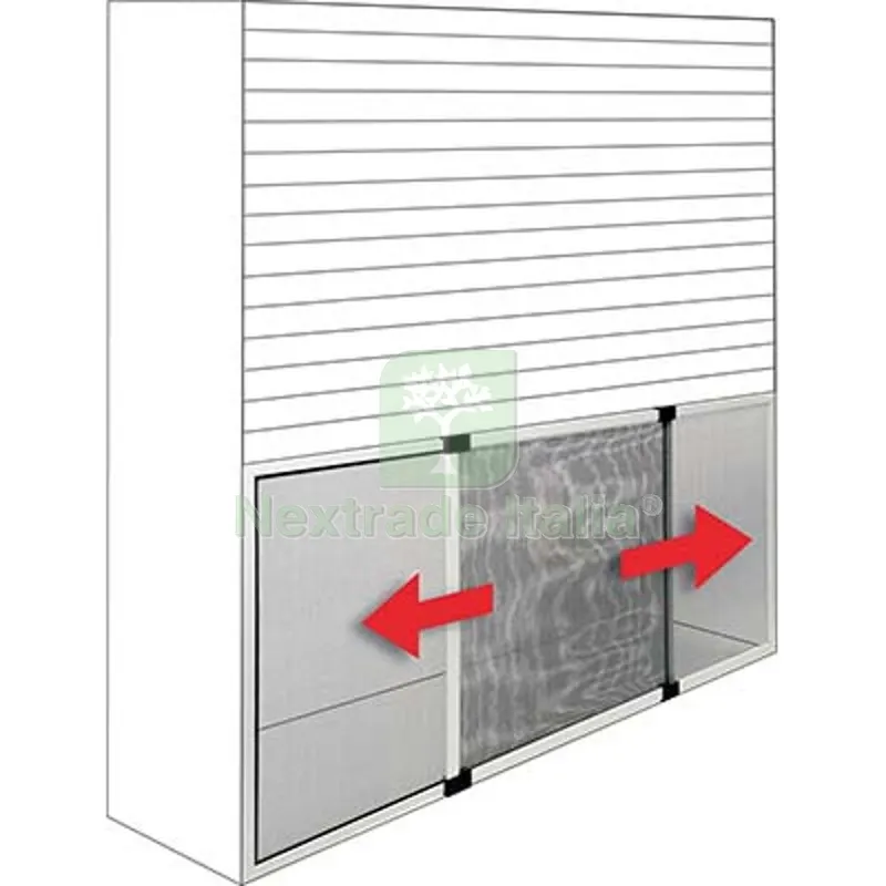 ZANZARIERA FINESTRA ESTENSIBILE EFFE ALLUM AVORIO FIBRA VETRO/PVC CM 50/92 H.CM 40 Colore Avorio L CM 50x40 — Tende e zanzariere — rif. FERX.VIR5933030