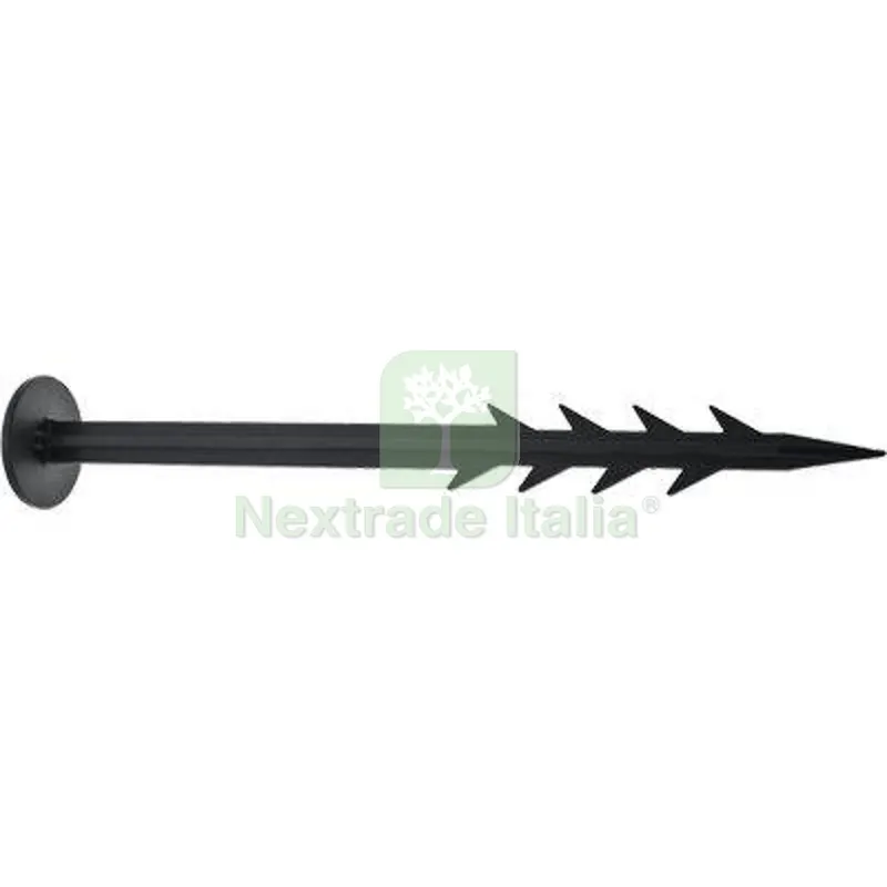 2CF Picchetto Chiodo Blocca Telo PA Nero Dentato MM 45 H.CM 20 CF=PZ 20 MM 45x200 — Chiodi e graffe — rif. FERX.VIR5952910 2CF Picchetto Chiodo Blocca Telo PA Nero Dentato MM 45 H.CM 20 CF=PZ 20 MM 45x200 — Chiodi e graffe — rif. FERX.VIR5952910