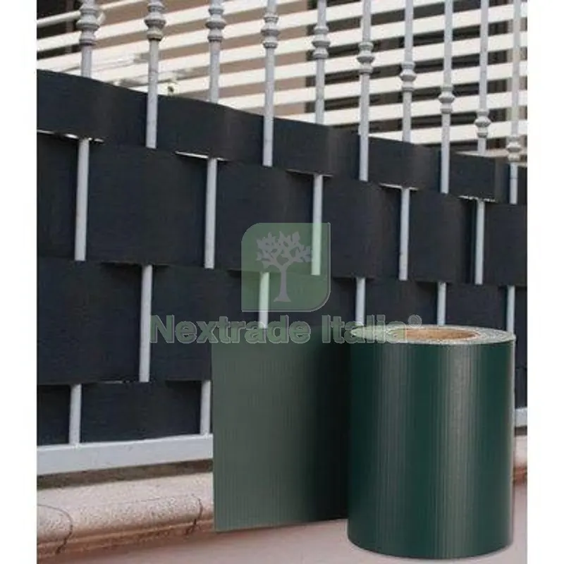 Fascia Coprente Ringhiere Effe PVC Verde H.CM 19 MT 35 + 20 Clips Colore Verde — Accessori recinzione — rif. FERX.VIR5953941