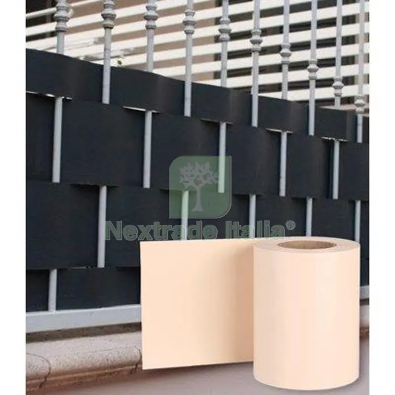 Fascia Coprente Ringhiere Effe PVC Avana H.CM 19 MT 35 + 20 Clips Colore Avana — Accessori recinzione — rif. FERX.VIR5953944