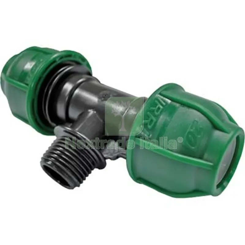 5PZ TEE A COMPRESSIONE FILETTO MASCHIO PN10 MM 32X1"M DIAMETRO MMXPOLLICI 32x1" — Irrigazione — rif. FERX.VIR6051618