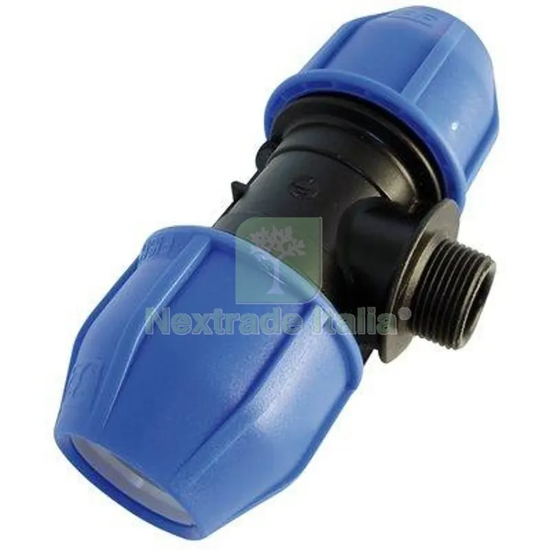 5PZ TEE A COMPRESSIONE FILETTO MASCHIO PN16 MM 32X1"M DIAMETRO MMXPOLLICI 32x1" — Irrigazione — rif. FERX.VIR6051632