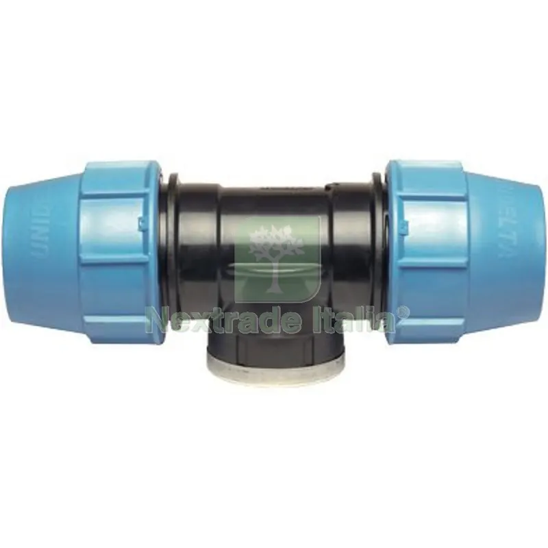 TEE a Compressione Filetto Femmina PN16 Unidelta MM 63X2"F — Irrigazione — rif. FERX.VIR6052661 TEE a Compressione Filetto Femmina PN16 Unidelta MM 63X2"F — Irrigazione — rif. FERX.VIR6052661