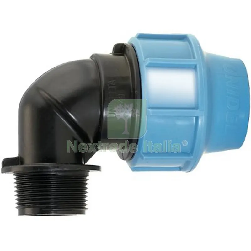 2PZ GOMITO A COMPRESSIONE FIL MASCHIO PN16 UNIDELTA MM 40X1"1/4M — Tubi e raccordi — rif. FERX.VIR6052719