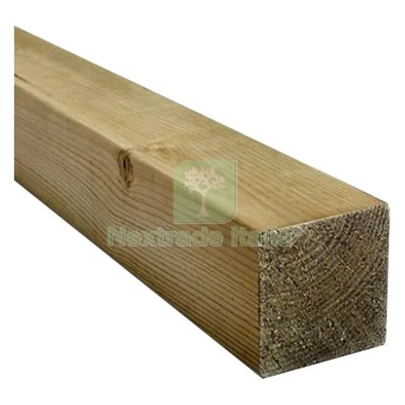 2PZ PALO QUADRO LEGNO EURO PINO IMPREGNATO CM 7X7 H.CM 300 CM 7x7x300 — Recinzioni in legno — rif. FERX.VIR6107525