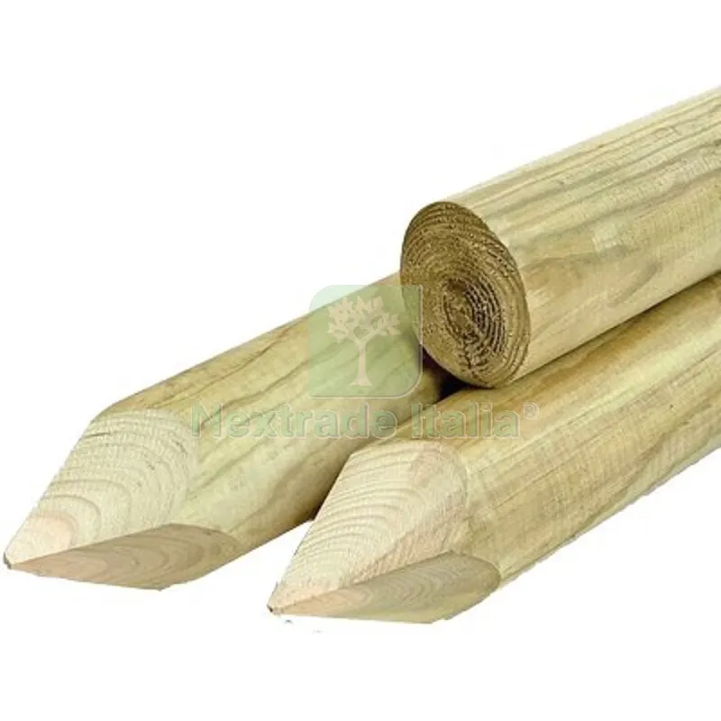 PALO TONDO + PUNTA LEGNO EURO PINO IMPREGNATO CM 3 H.CM 150 CM 3x150 — Recinzioni in legno — rif. FERX.VIR6107655 PALO TONDO + PUNTA LEGNO EURO PINO IMPREGNATO CM 3 H.CM 150 CM 3x150 — Recinzioni in legno — rif. FERX.VIR6107655